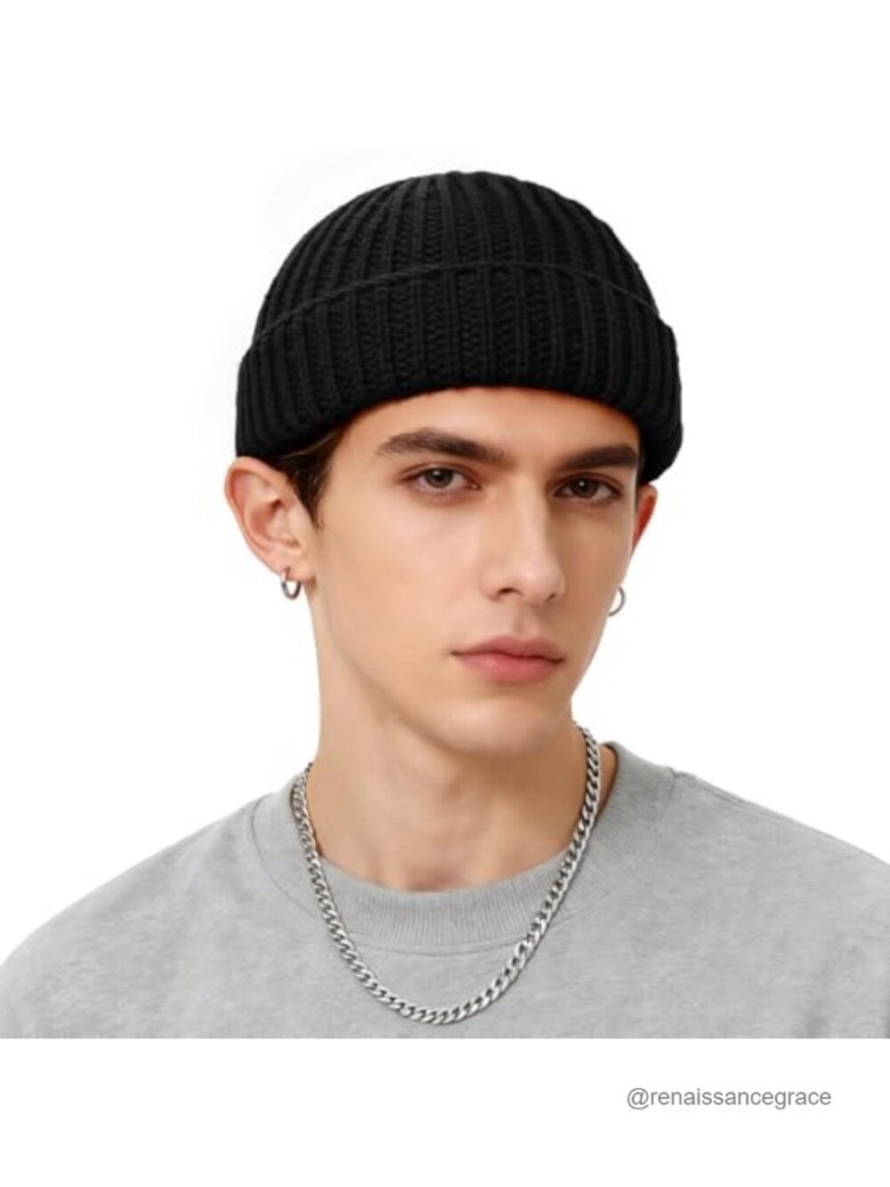 Fisherman Beanie Stretch Fit Skull Cap 100% Acrylic Warm Winter Knit Hat